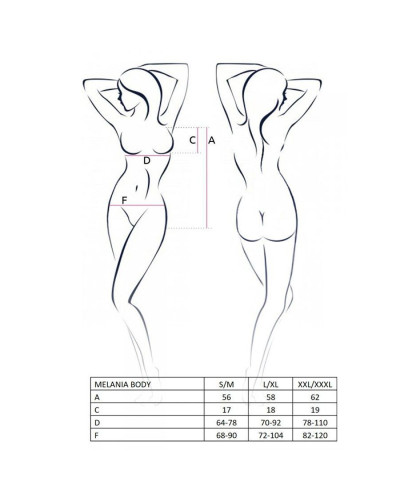 Боді Passion MELANIA BODY S/M, black - Фото №5