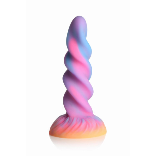 Фентезійний фалоімітатор Creature Cocks Glow-in-the-Dark Unicorn Dildo, світиться в темряві, 20,6 см