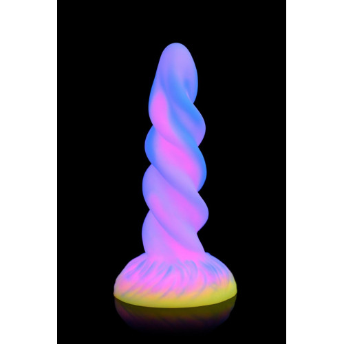 Фентезійний фалоімітатор Creature Cocks Glow-in-the-Dark Unicorn Dildo, світиться в темряві, 20,6 см