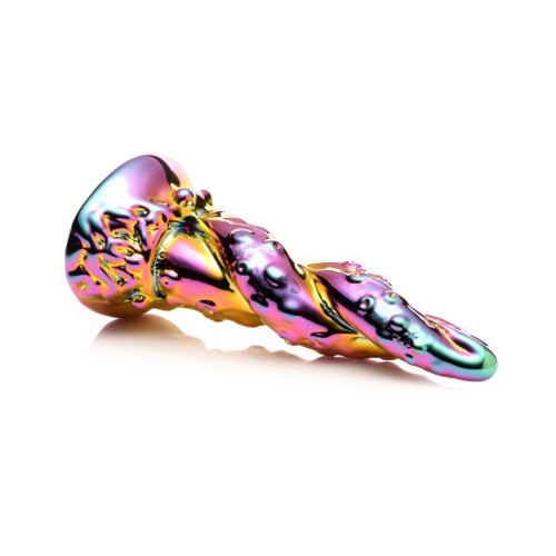 Фентезійний скляний фалоімітатор Creature Cocks Enchanting Rainbow Glass Dildo, 16 см