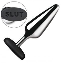 Анальна пробка Master Series Butt Slut Metal & Silicone Butt Plug - Silver