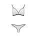 Комплект білизни Passion ORIHIME SET XXL/XXXL, white, стрепи, ліф і трусики - Фото №3