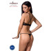 Комплект білизни Passion Exclusive QUENTRIS BIKINI XXL/XXXL, black, стрінги і напіввідкритий ліф - Фото №2