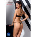 Комплект білизни Passion Exclusive QUENTRIS BIKINI XXL/XXXL, black, стрінги і напіввідкритий ліф - Фото №4
