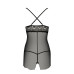 Прозора сорочка приталена Passion QUENTRIS CHEMISE L/XL, black, трусики - Фото №6