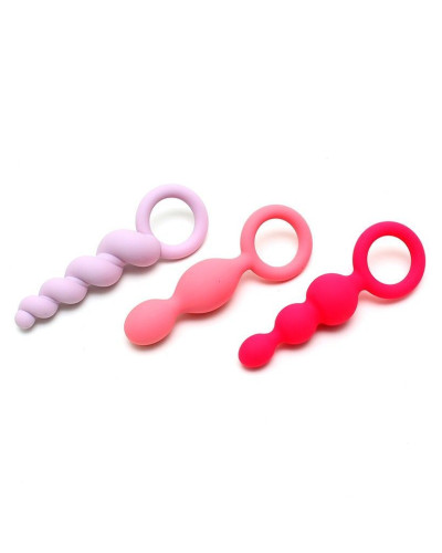Набор анальных игрушек Satisfyer Plugs colored (set of 3) - Booty Call, макс. диаметр 3 см - Фото №2