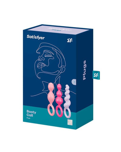 Набор анальных игрушек Satisfyer Plugs colored (set of 3) - Booty Call, макс. диаметр 3 см - Фото №3