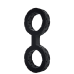 Наручники з силікону Doc Johnson The Cuffs Small - Black, добре тягнуться, для рук і для ніг - Фото №1