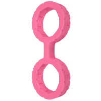 Наручники з силікону Doc Johnson The Cuffs Large - Pink, добре тягнуться, для рук і для ніг