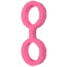 Наручники з силікону Doc Johnson The Cuffs Large - Pink, добре тягнуться, для рук і для ніг