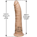 Фалоімітатор Doc Johnson Platinum TRUSKYN - The Tru Ride Slim 9 Inch, діаметр 4,6 см, двошаровий - Фото №2