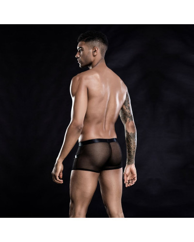 Чоловічі еротичні сітчасті труси з ременями, One Size Black - Фото №2