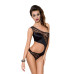 Распродажа!!! Боди-монокини с глубоким декольте PETRA BODY black XXL/XXXL — Passion Exclusive - Фото №1