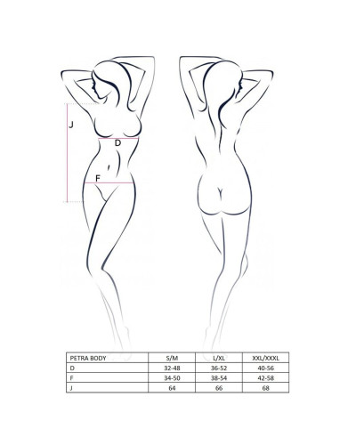 Распродажа!!! Боди-монокини с глубоким декольте PETRA BODY black XXL/XXXL — Passion Exclusive - Фото №4