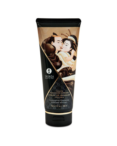 Їстівний масажний крем Shunga Kissable Massage Cream – Intoxicating Chocolate (200 мл) - Фото №1