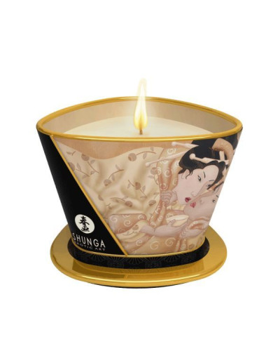 Массажная свеча Shunga Massage Candle - Vanilla Fetish (170 мл) с афродизиаками - Фото №1