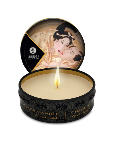 Массажная свеча Shunga Mini Massage Candle - Vanilla Fetish (30 мл) с афродизиаками - Фото №1