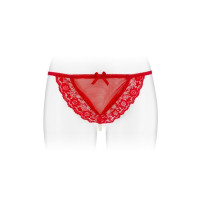 Трусики-стрінги з перлинною ниткою Fashion Secret KATIA Red