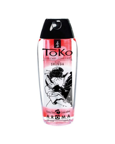 Лубрикант на водній основі Shunga Toko AROMA – Blazing Сherry (165 мл), не містить цукру - Фото №1