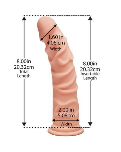 Фаллоимитатор Doc Johnson The D - Ragin D - 8 Inch Without Balls - ULTRASKYN, диаметр 5,1см - Фото №2