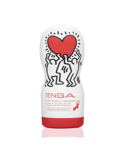 Мастурбатор Tenga Keith Haring Deep Throat Cup (глубокая глотка) с вакуумной стимуляцией - Фото №1